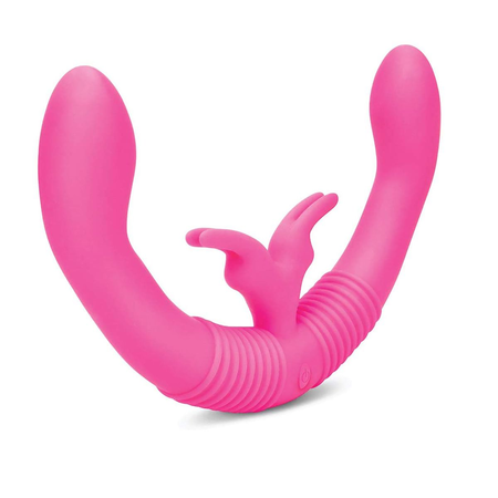 Pink upareni vibrator je zec Together Vibes .