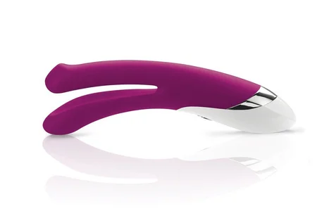 Mistim Bon Aparte Vibrator dvostruka Silikonska ljubičasta 22 cm