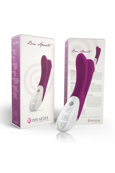 Mistim Bon Aparte Vibrator dvostruka Silikonska ljubičasta 22 cm
