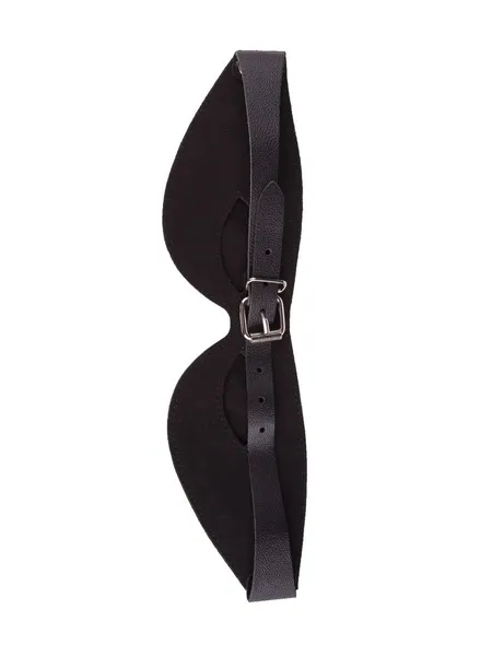 Kožna maska za oči sa otkopčanim kuglicama -