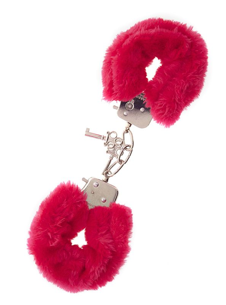 Metalne lisice sa crvenim krznenim rubom metal handcuffs vith Plush