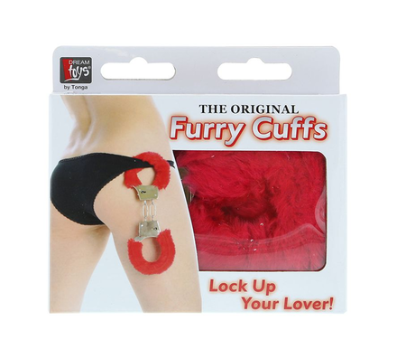 Metalne lisice sa crvenim krznenim rubom metal handcuffs vith Plush