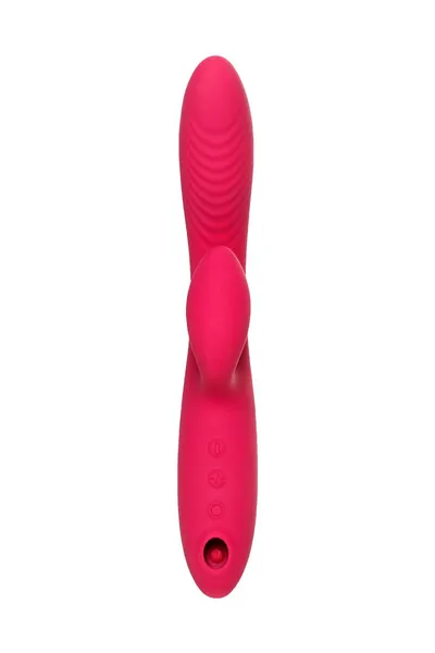 Vibrator sa vakuumskom talasnom stimulacijom jos Enila, silikon, roze, 23 cm