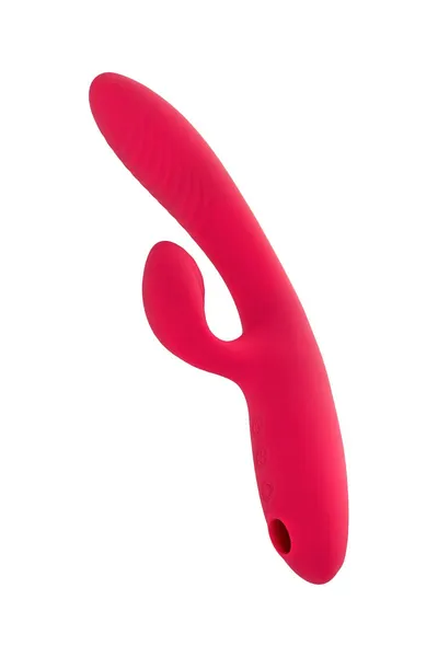 Vibrator sa vakuumskom talasnom stimulacijom jos Enila, silikon, roze, 23 cm