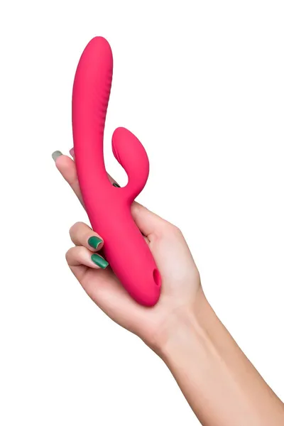 Vibrator sa vakuumskom talasnom stimulacijom jos Enila, silikon, roze, 23 cm