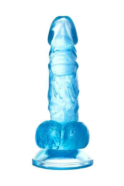 Realistični dildo a-Tois bi TOIFA Indi, TPE, cijan, 15,8 cm