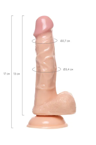 Realistični dildo a-Tois bi TOIFA Kirc, TPE, telesni, 17 cm