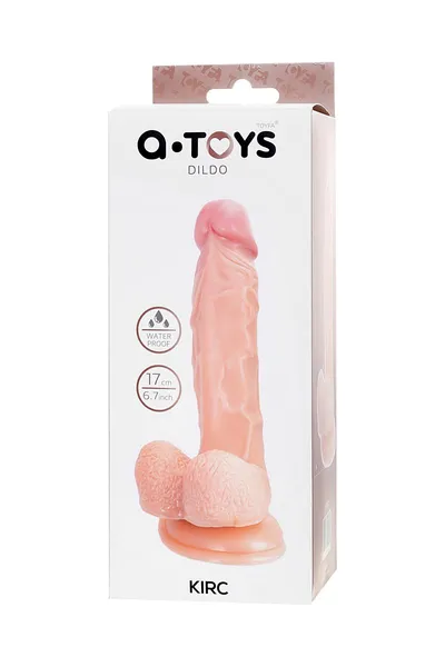 Realistični dildo a-Tois bi TOIFA Kirc, TPE, telesni, 17 cm