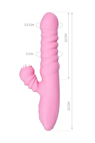 Jos Liki Vibrator, sa funkcijom Up Dovn, silikon, roze, 23 cm