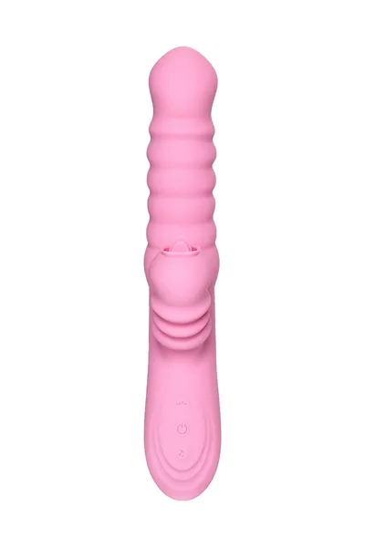 Jos Liki Vibrator, sa funkcijom Up Dovn, silikon, roze, 23 cm