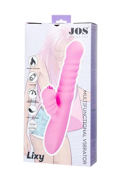 Jos Liki Vibrator, sa funkcijom Up Dovn, silikon, roze, 23 cm