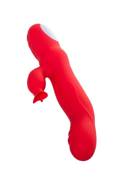 Jos Redli Vibrator sa pokretnom glavom, silikon, crvena, 21 cm