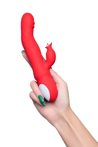 Jos Redli Vibrator sa pokretnom glavom, silikon, crvena, 21 cm