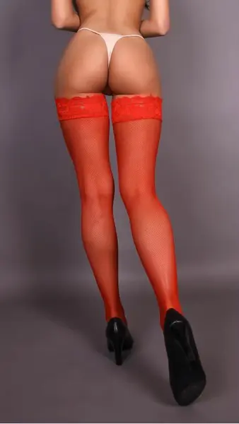 Čarape u plitkoj mrežici Rosa roja s / l crne