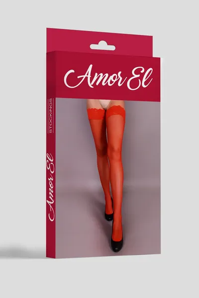 Čarape u plitkoj mrežici Rosa roja s / l crne