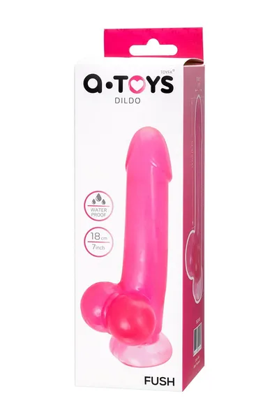 Realistični dildo a-Tois bi TOIFA Fush, TPE, roze, 18 cm