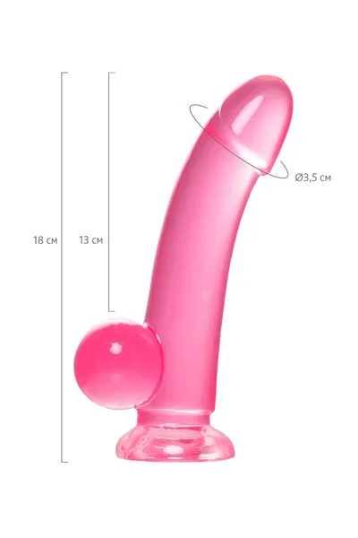 Realistični dildo a-Tois bi TOIFA Fush, TPE, roze, 18 cm