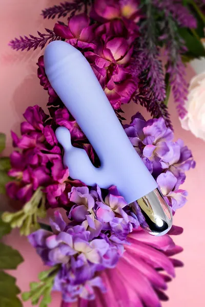Vibrator sa klitoralnom stimulacijom Flovetta Crocus, silikon, ljubičasta, 17,5 cm