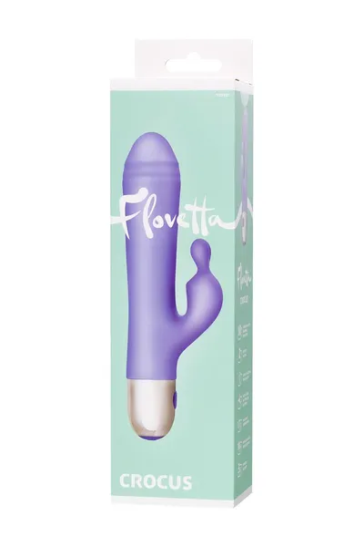 Vibrator sa klitoralnom stimulacijom Flovetta Crocus, silikon, ljubičasta, 17,5 cm