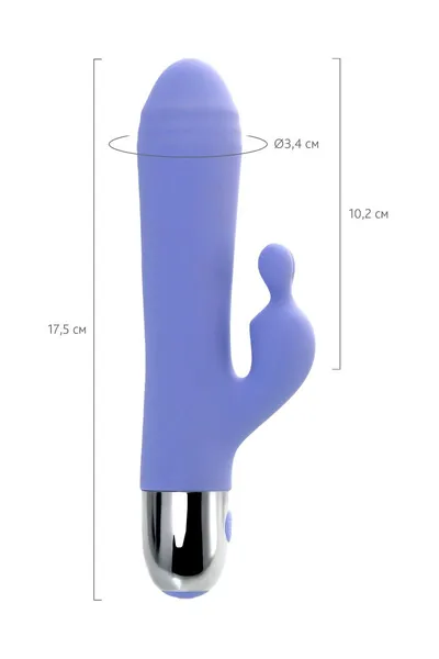 Vibrator sa klitoralnom stimulacijom Flovetta Crocus, silikon, ljubičasta, 17,5 cm