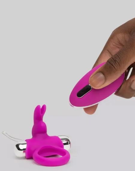 Vibrokolco Happy Rabbit sa pultom, ljubičasto