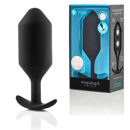 Profesionalni pluta za nošenje B-Vibe Snug plug 6 crna
