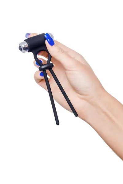 Laso na Midge penisu-Midge, silikonski, crni, 14 cm