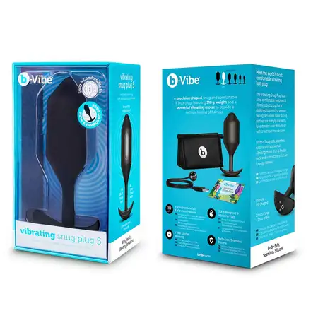 Profesionalni čep za nošenje sa vibracijama crni B-Vibe Vibrating Snug plug 5