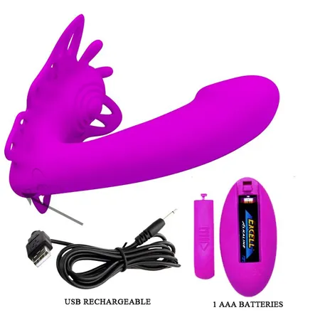 Vibrator sa klitoralnom i vaginalnom stimulacijom Pretti Love v