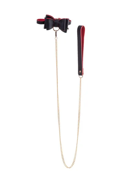 Toifa Theatre Bov - Tie komplet za vezivanje, PU-koža, crna