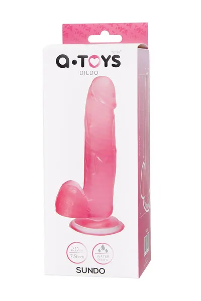 Realistični dildo a-Tois bi TOIFA Sundo, TPE, roze, 20 cm