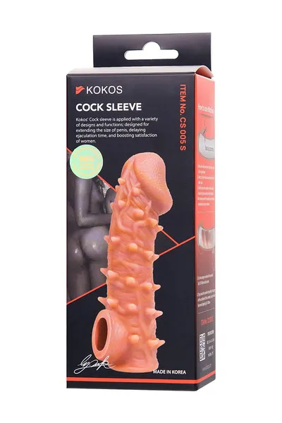 Kokos mlaznica je realna sa dodatnom stimulacijom, TPE, telesna, 13,8 cm (CS.005-S)