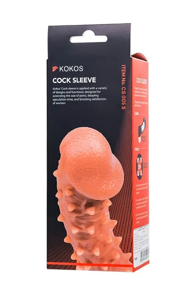 Kokos mlaznica je realna sa dodatnom stimulacijom, TPE, telesna, 13,8 cm (CS.005-S)