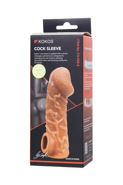 Kokos mlaznica je realna sa dodatnom stimulacijom, TPE, telesna, 13,8 cm (CS.006-S)