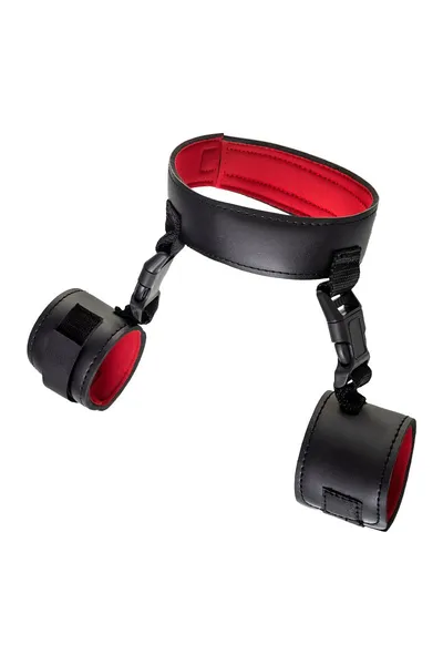 Ogrlica sa lisice TOYFA Theatre, PVC, crna, 44 cm