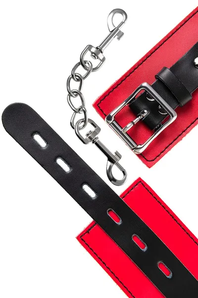 Okovi Toifa teatra na noge, koža, crvena, 28 cm