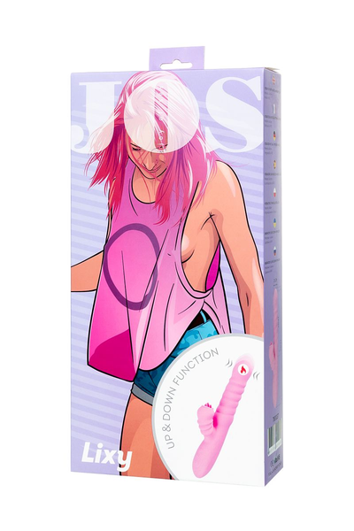Jos Liki Vibrator, sa funkcijom Up Dovn, silikon, roze, 23 cm