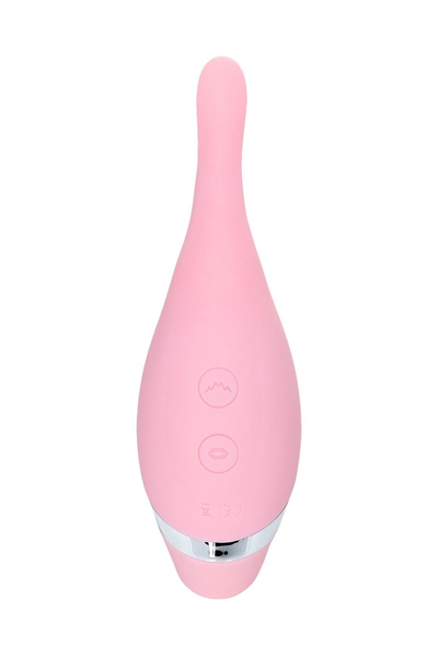 Multifunkcionalni stimulator erogenih zona Flovetta bi Toifa Dahlia, silikon, ružičasta, 14 cm