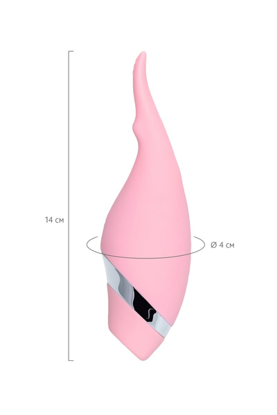 Multifunkcionalni stimulator erogenih zona Flovetta bi Toifa Dahlia, silikon, ružičasta, 14 cm