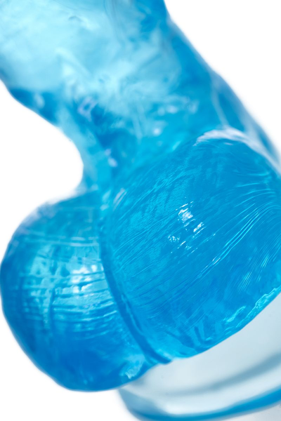 Realistični dildo a-Tois bi TOIFA Indi, TPE, cijan, 15,8 cm