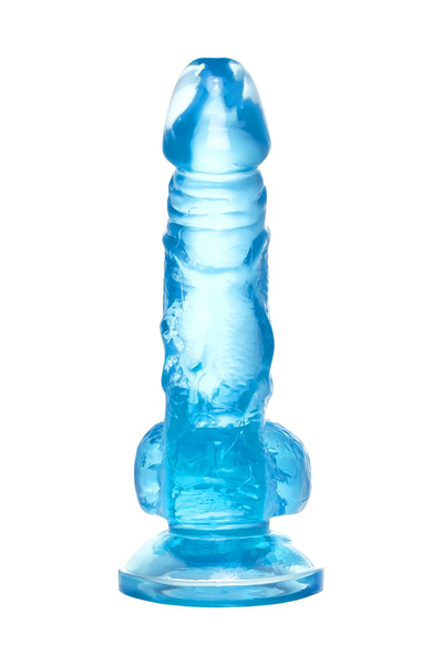 Realistični dildo a-Tois bi TOIFA Indi, TPE, cijan, 15,8 cm