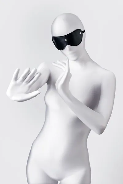 Anonimo Maska, PU koža, crna, 24 cm