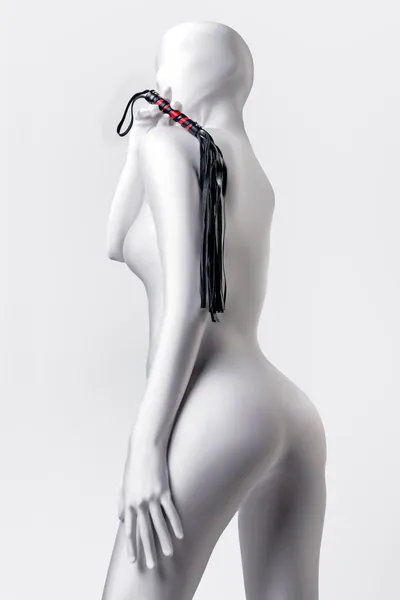 Flogger Anonimo #0004, PU koža, crna, 45 cm