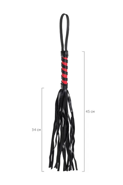 Flogger Anonimo #0004, PU koža, crna, 45 cm
