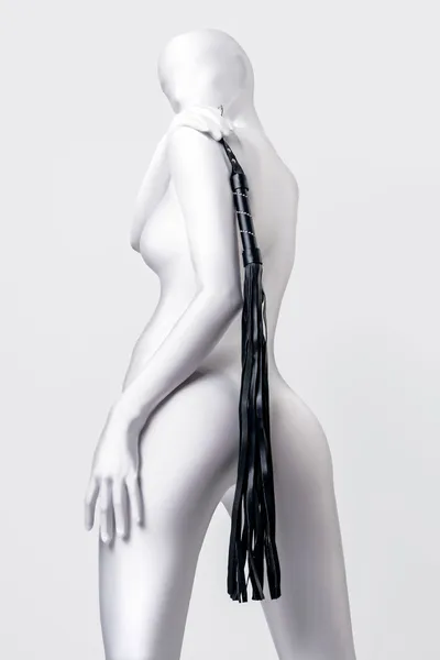 Flogger Anonimo #0005, PU koža, crna, 64 cm