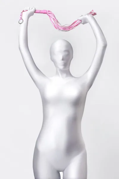 Flogger Anonimo #0006, PU koža, roze, 64 cm