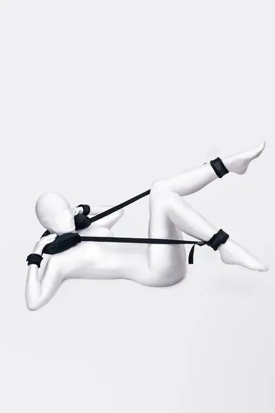 Remen za zaključavanje Anonimo #0701 sa jastukom, velur, Crna, 127 cm