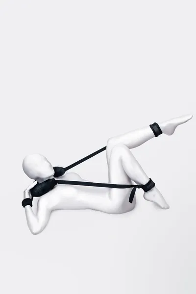 Remen za zaključavanje Anonimo #0701 sa jastukom, velur, Crna, 127 cm