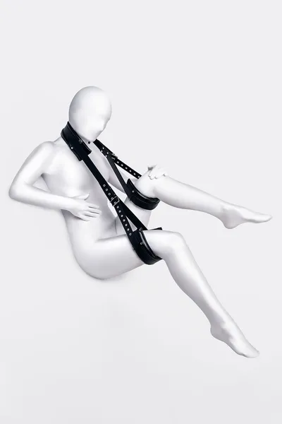 Stropa fixiruющaя Anonymo, PU koža, crna, 145 cm