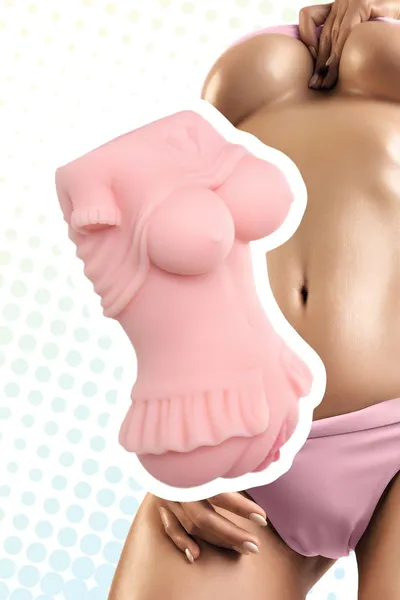 Masturbator realan TOYFA Juicy pussy Little flower, TPE, telesni, 11,5 cm